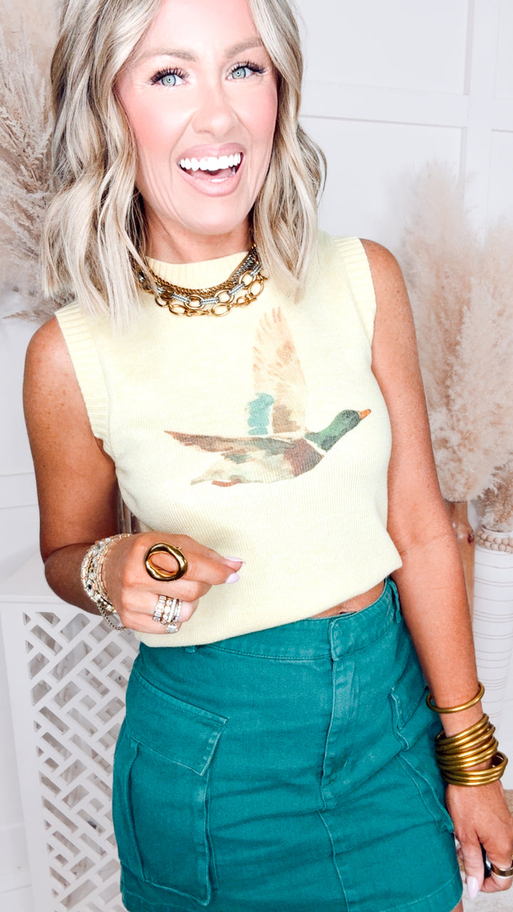 Mineral Washed Cargo Mini Skirt-Green