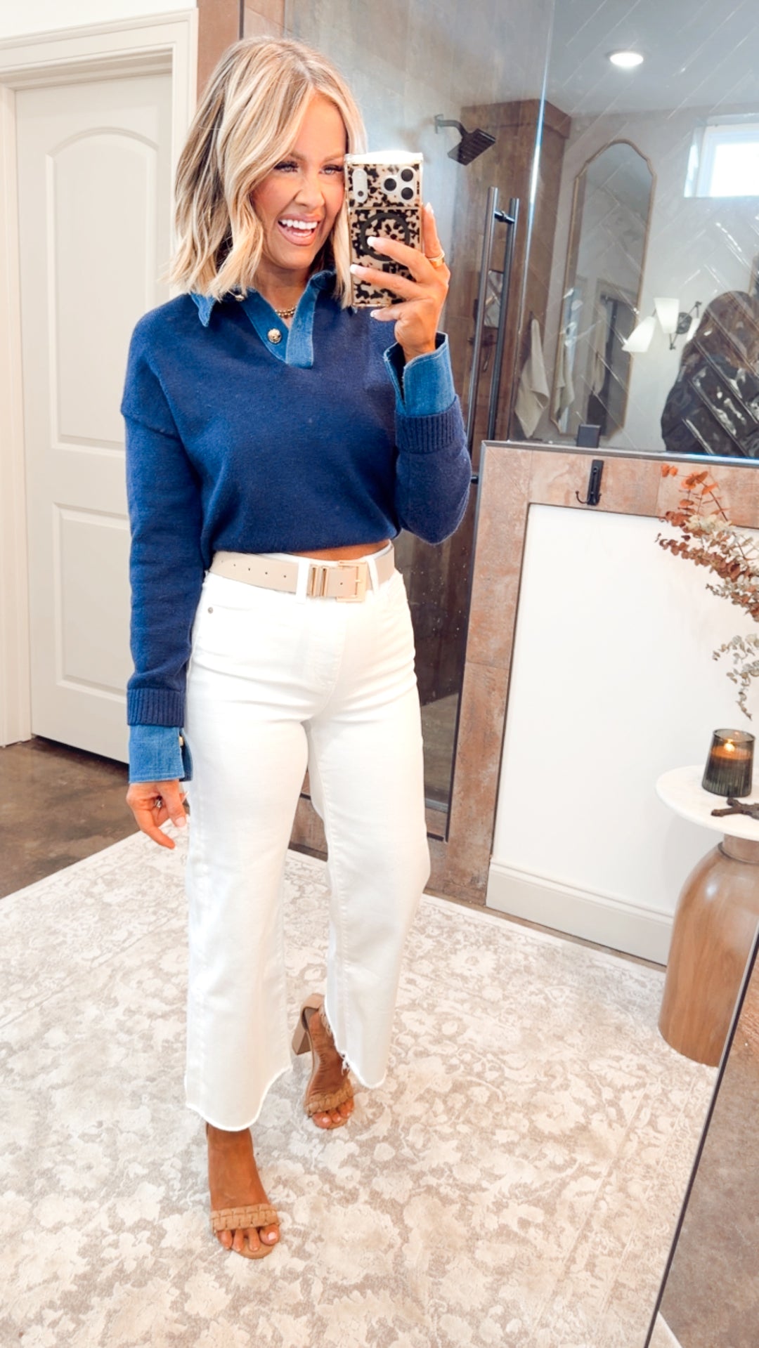 The Easton Collared Sweater Top