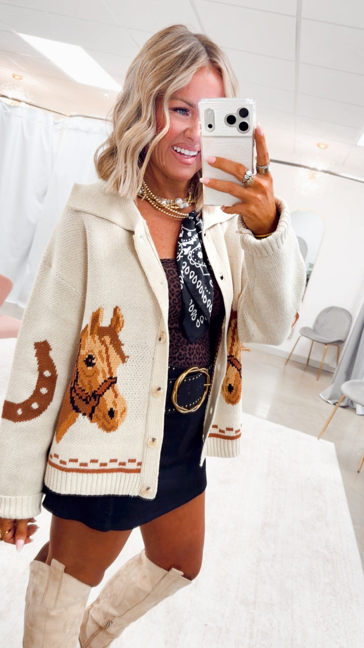 The Gilded Gallop Cardigan