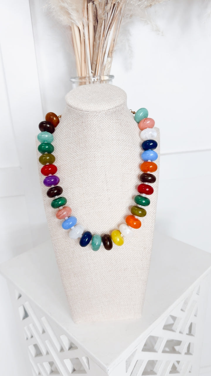 The Bailey Chunky Beaded Necklace-Multi