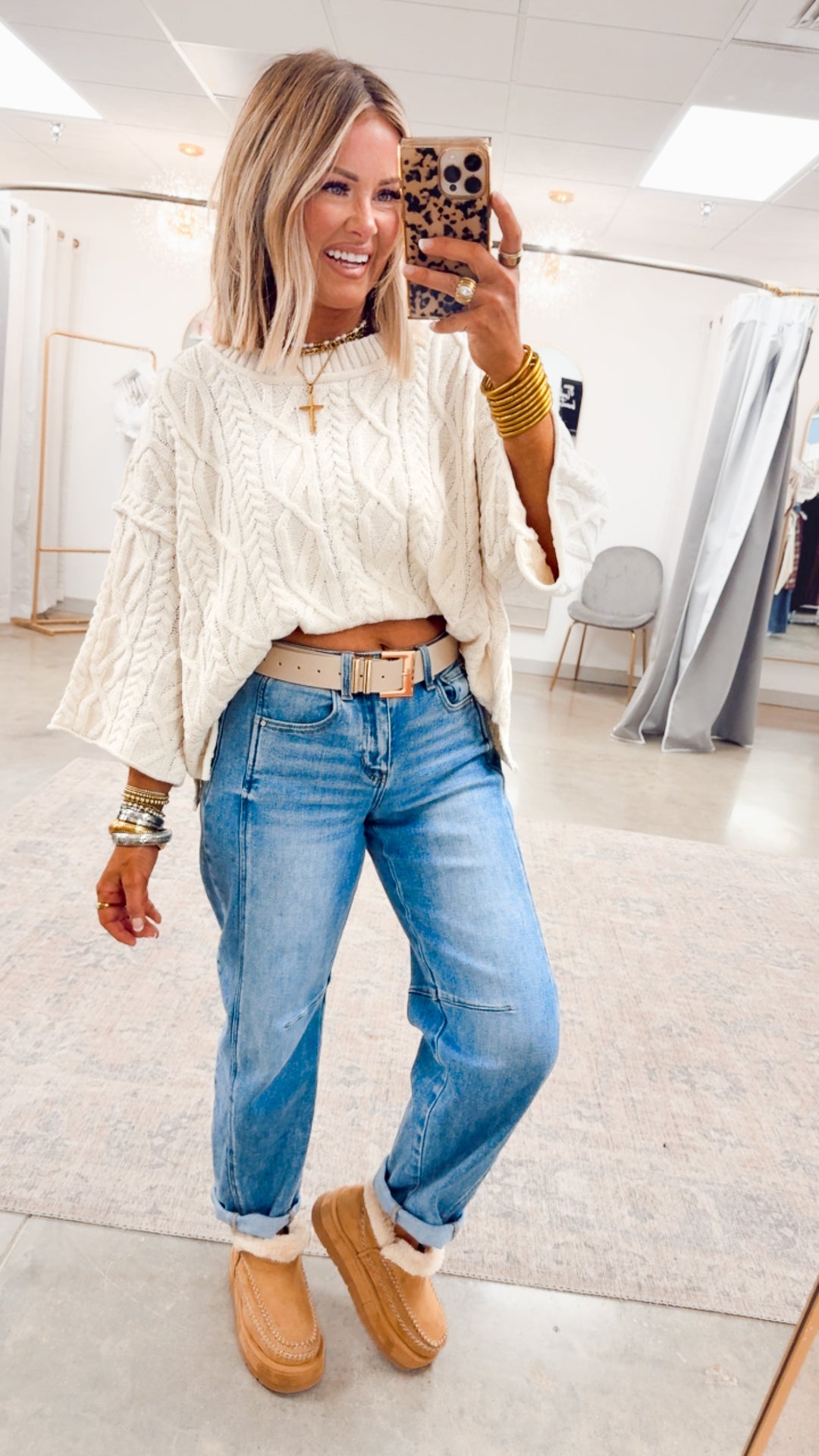 Winter Washed Sweater-Powder Cream