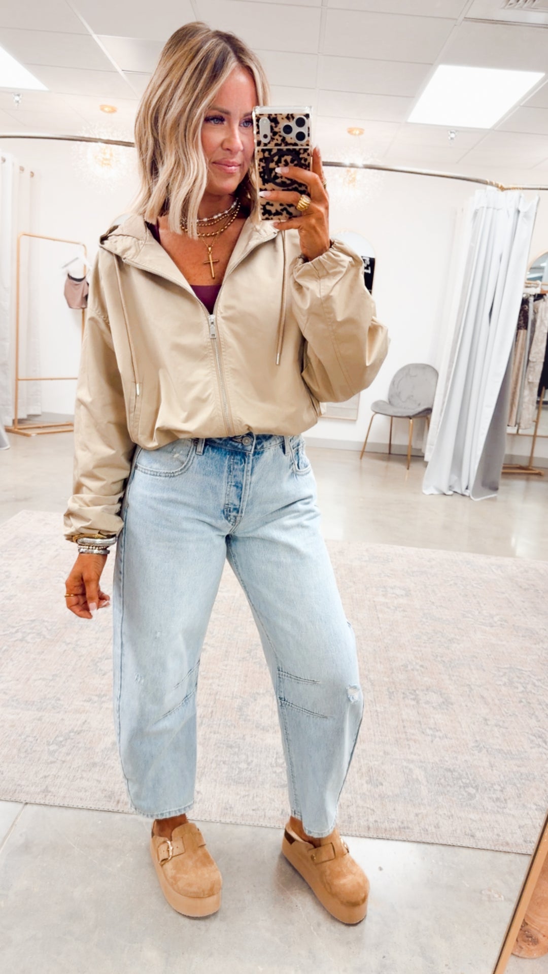 The Ace Hooded Jacket-Taupe