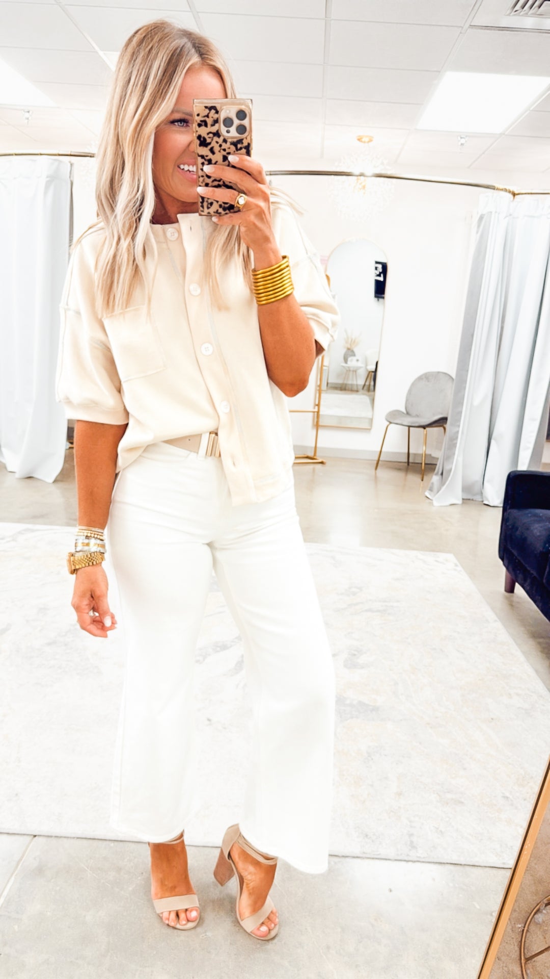 Wrenley Button Up Cardigan Top