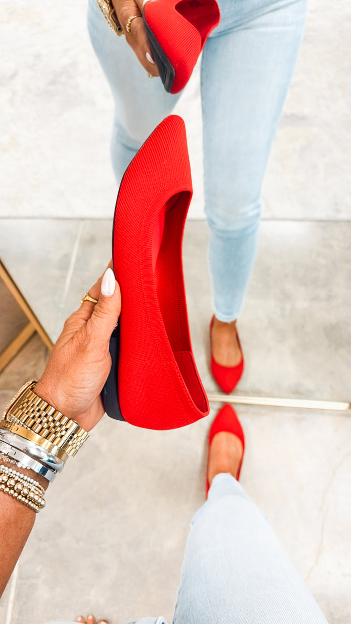 Josey Knit Flat-Red