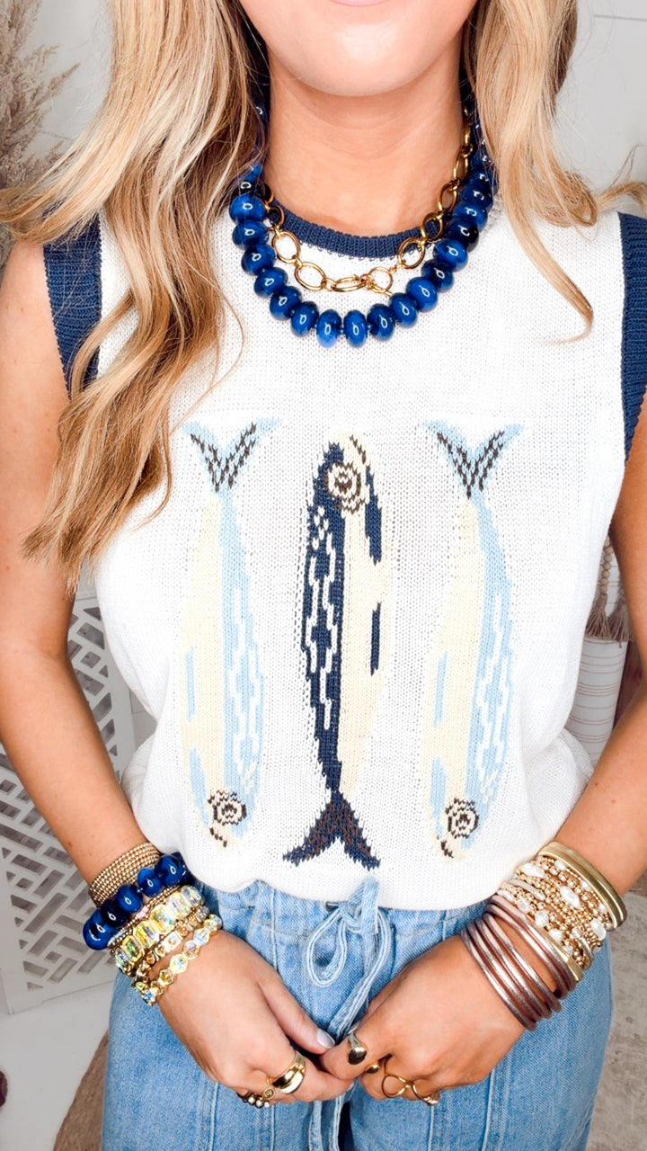 The Reel Cute Tank-Cream