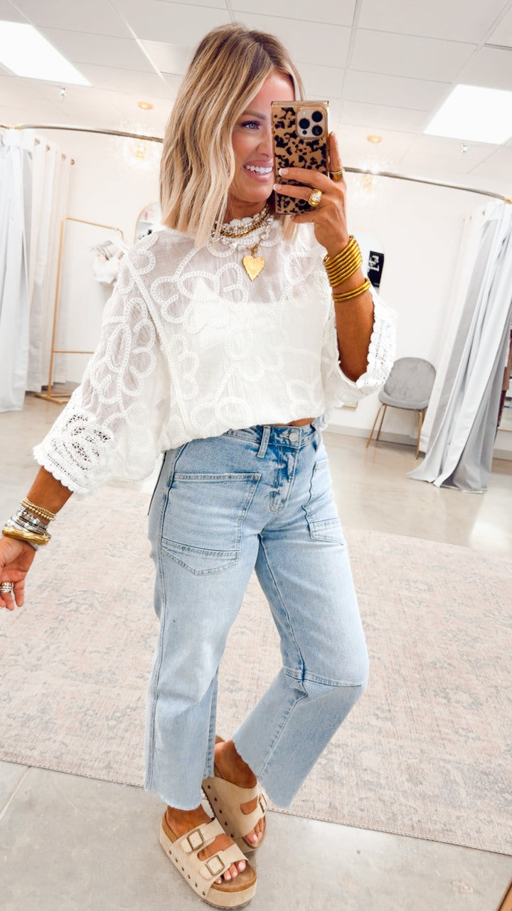 Soft Whispers Blouse-White