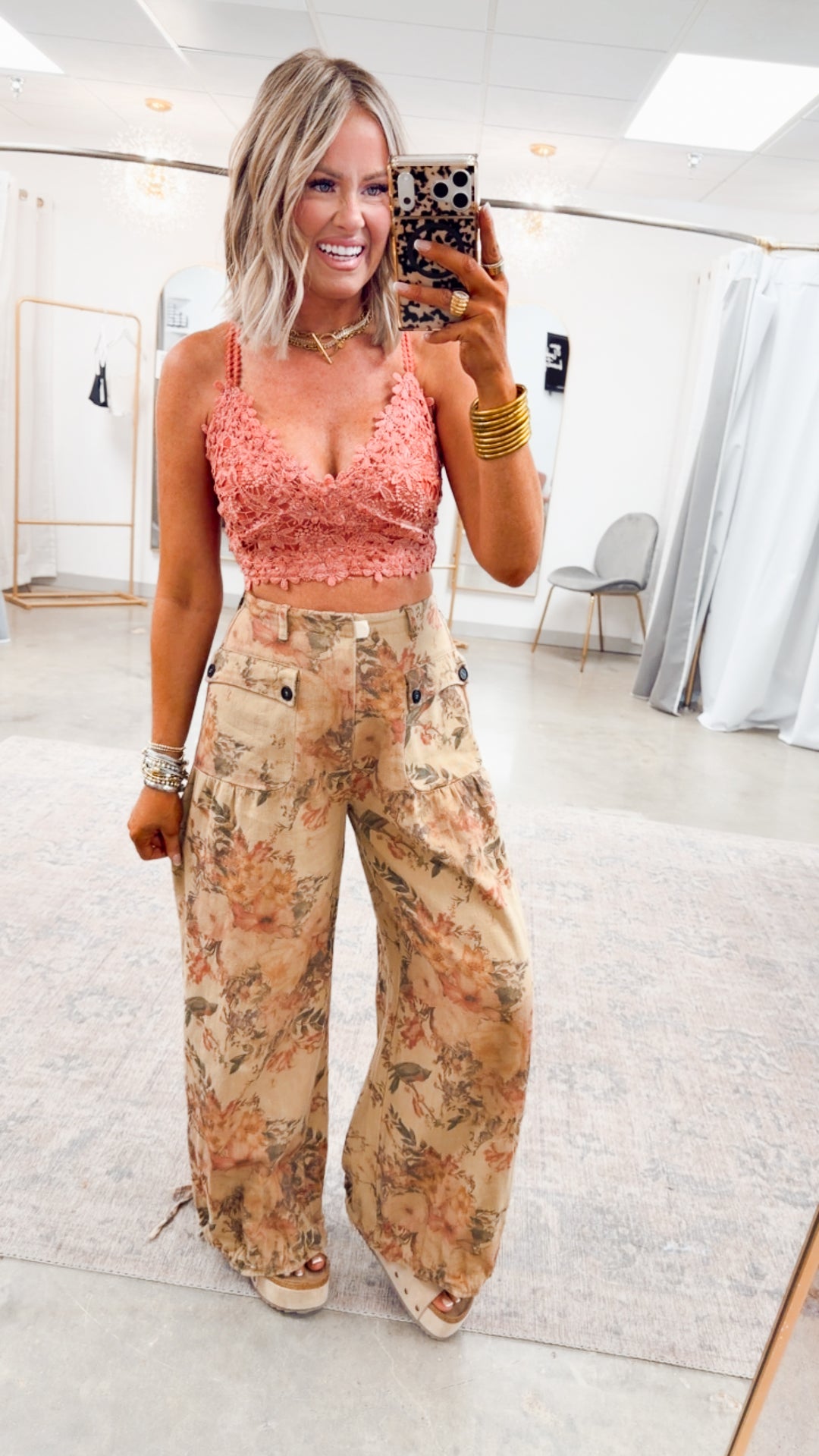 The Rosalie Floral Denim Pants