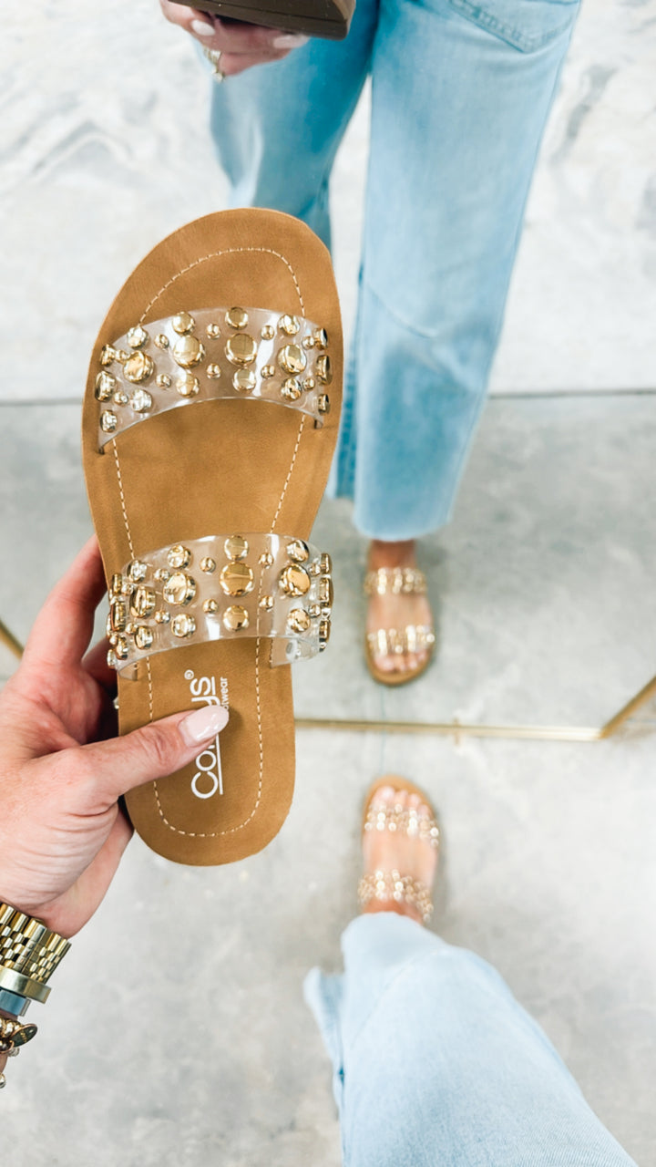 Corkys Double Take Sandal-Clear