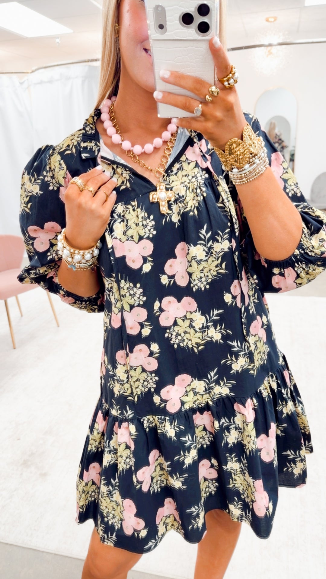 The Pretty in Petals Mini Dress