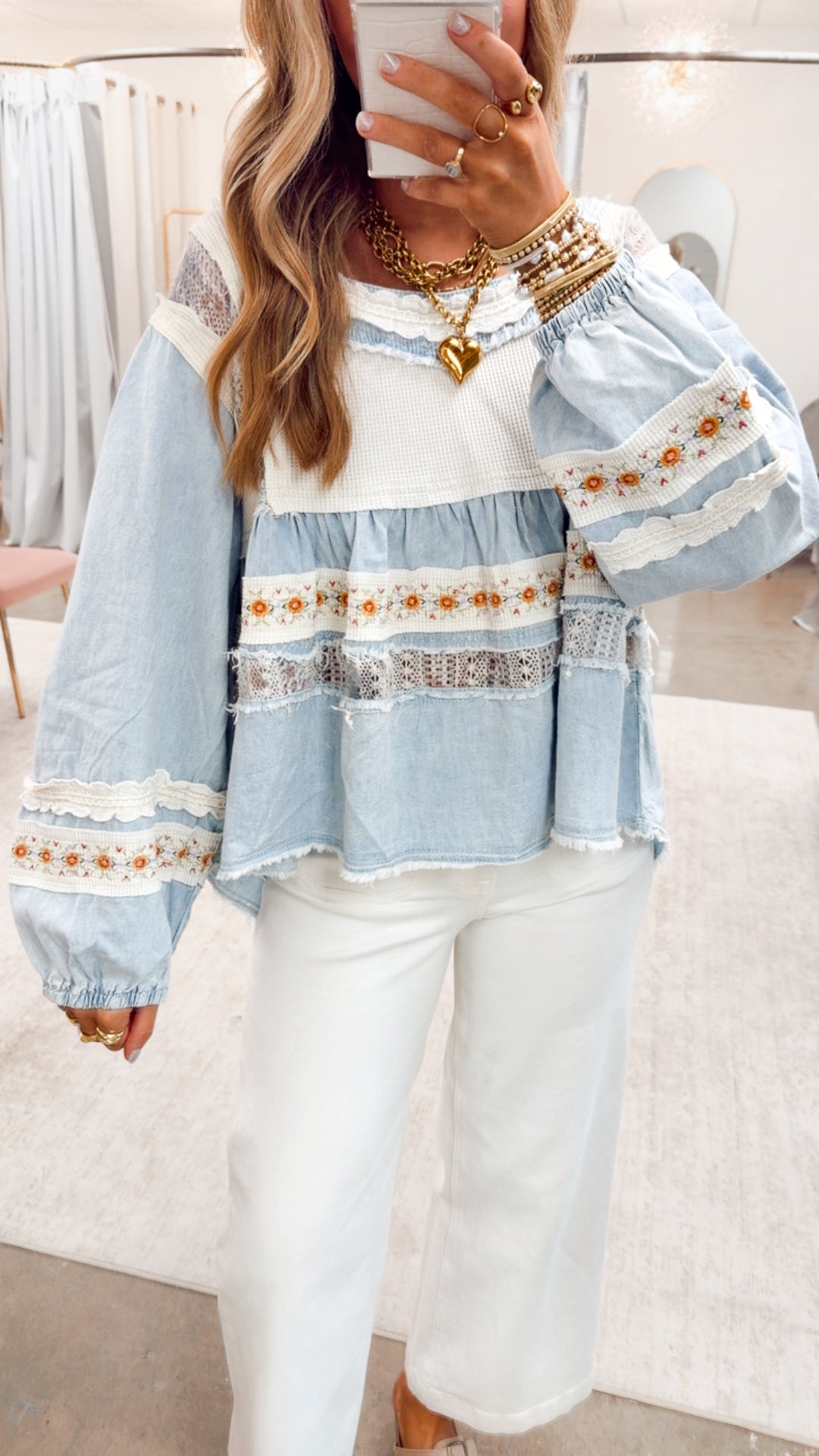 The Delilah Top-Denim