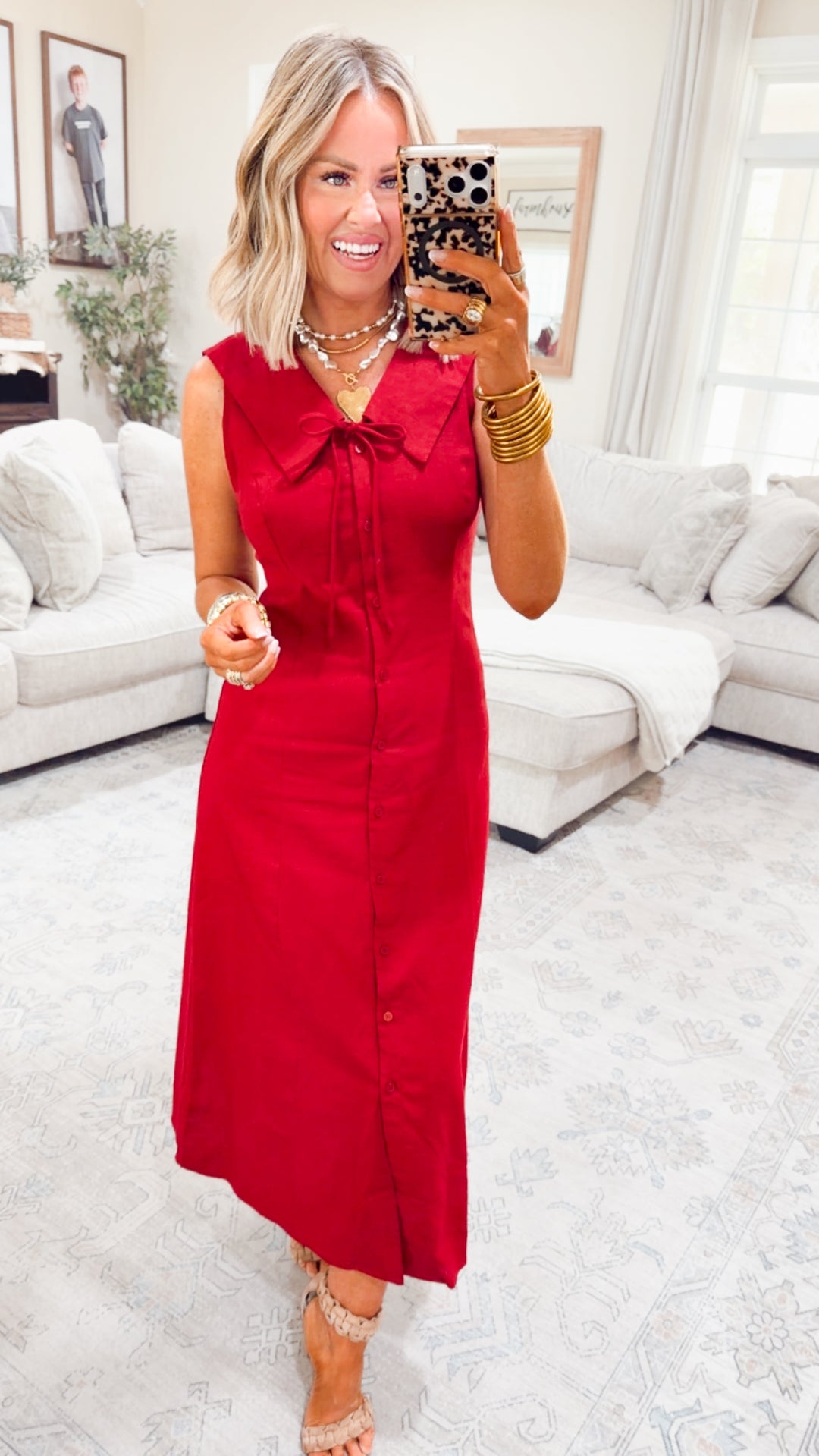 The Claire Midi Dress-Burgundy