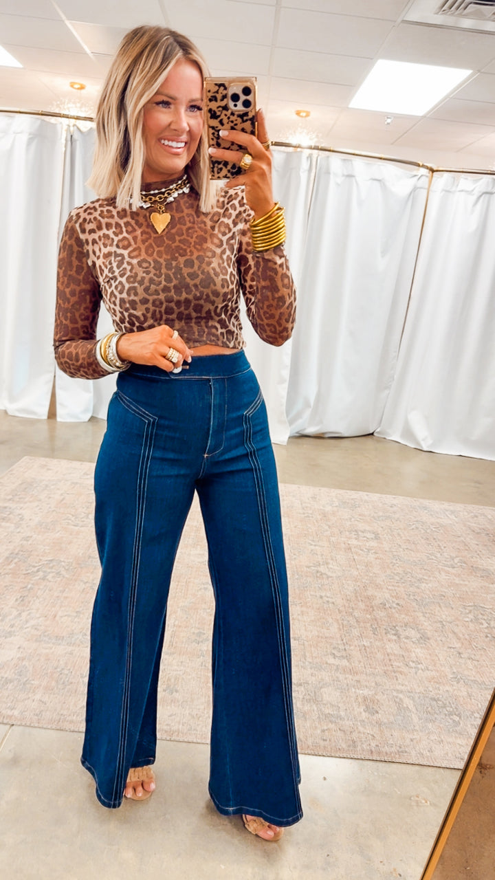 Katherine High Waisted Wide Leg Jean