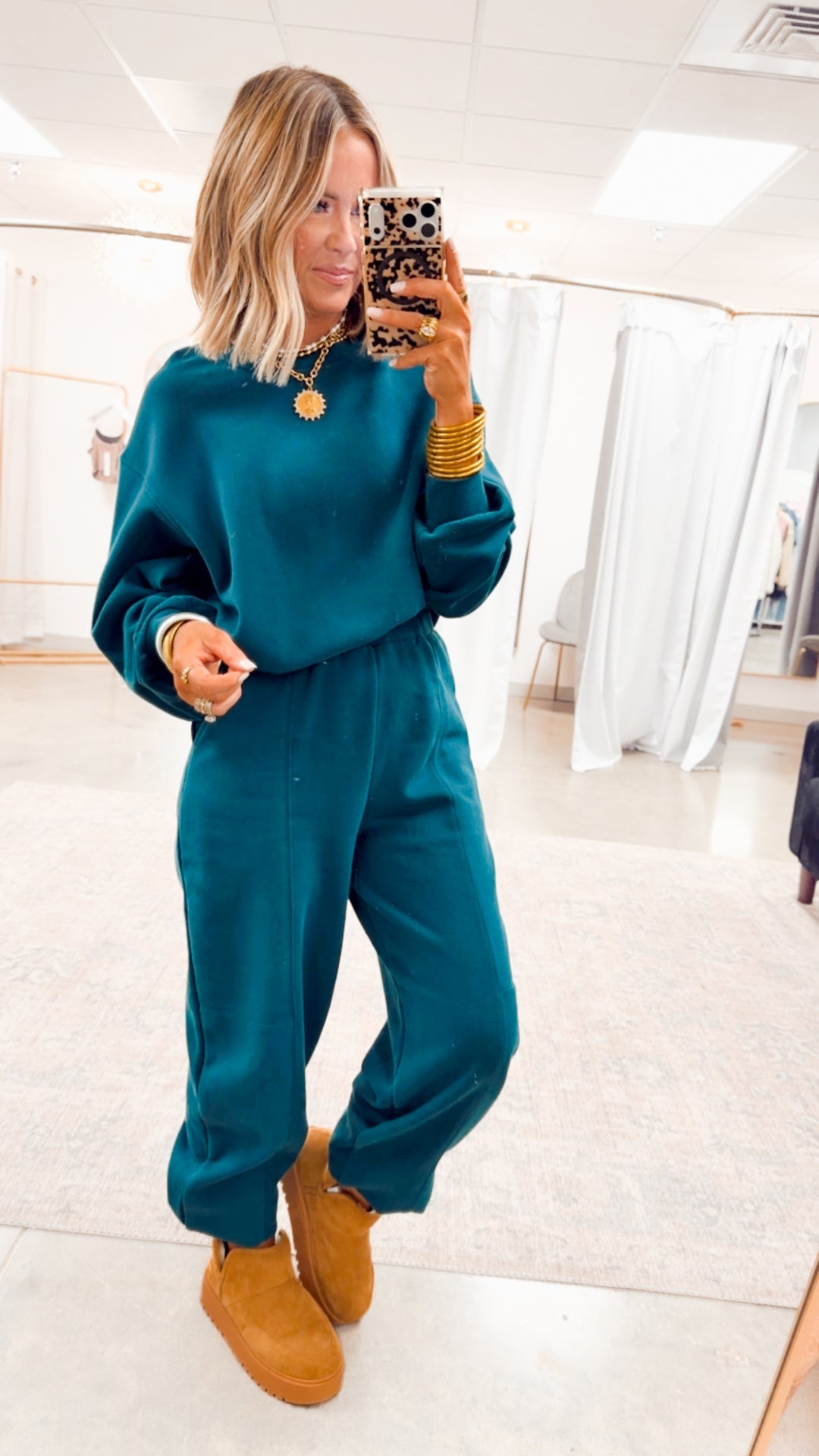 Lounge Ease Set-Deep Green