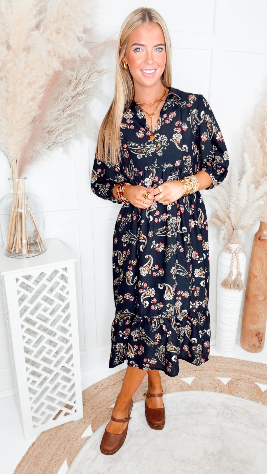 The Paisley Reverie Midi Dress
