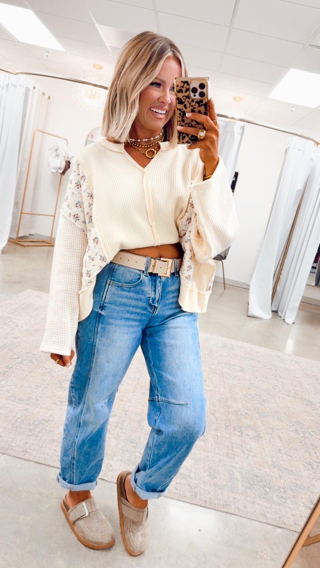 Moonlit Moss Top-Cream