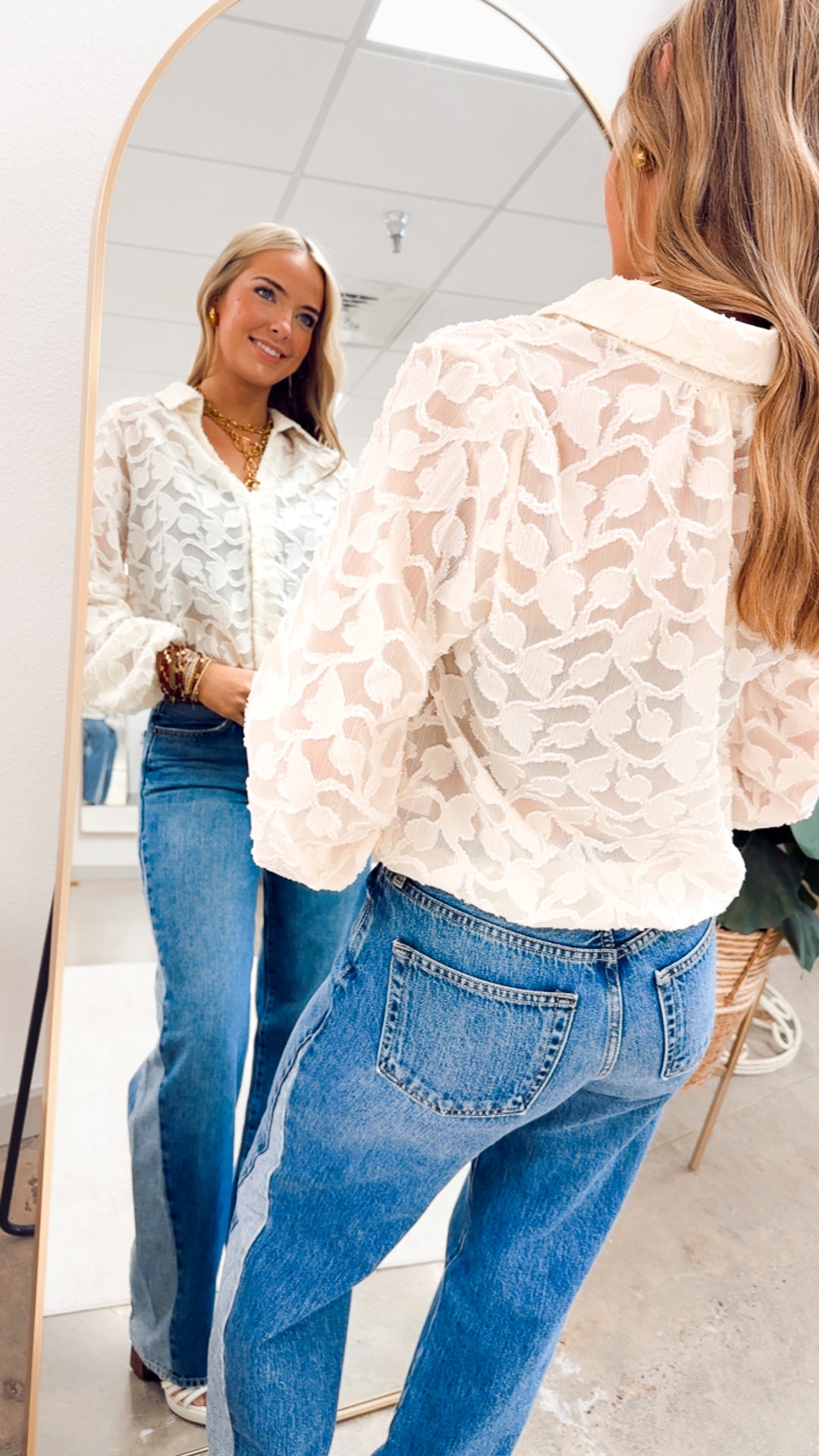 The Capri Soleil Blouse-Cream