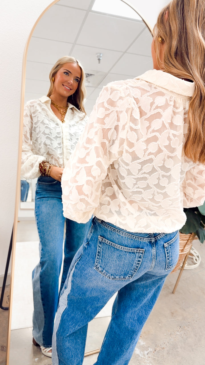 The Capri Soleil Blouse-Cream