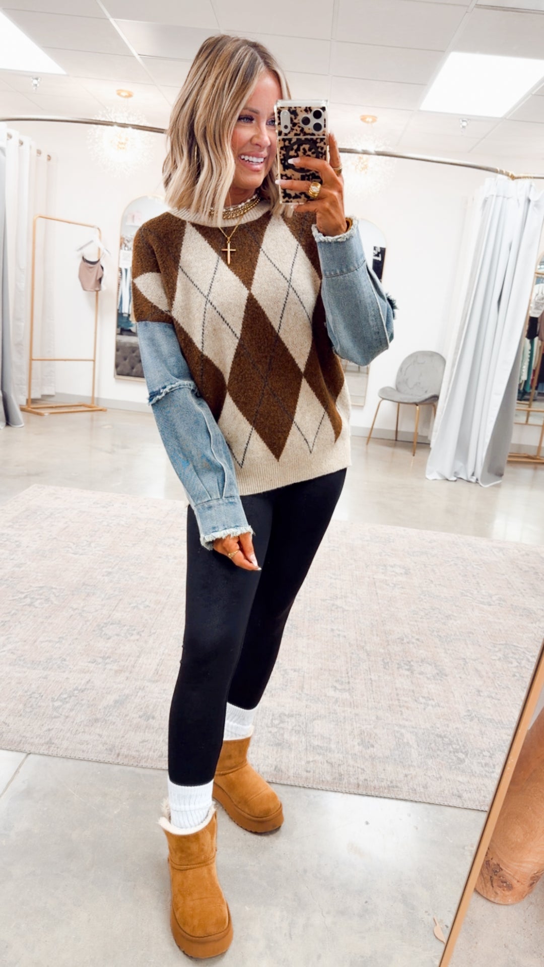 The Brixton Argyle Block Sweater