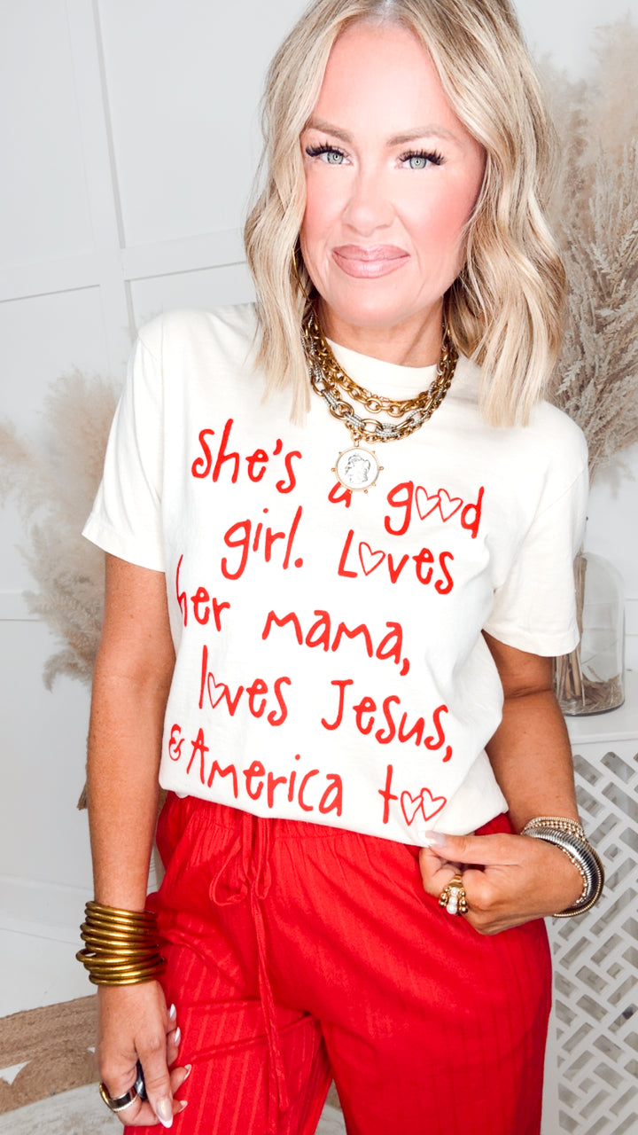 She's A Good Girl Cropped Tee