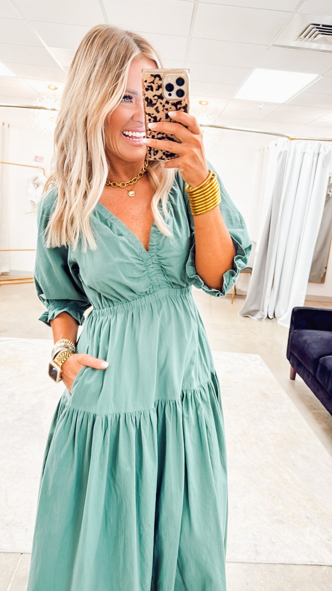The Amara Midi-Teal