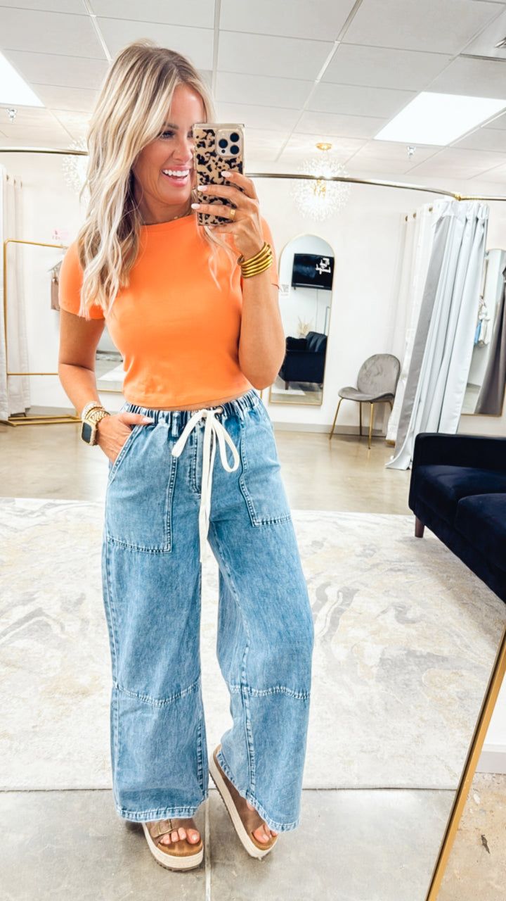Willow Wide Leg Denim Pants