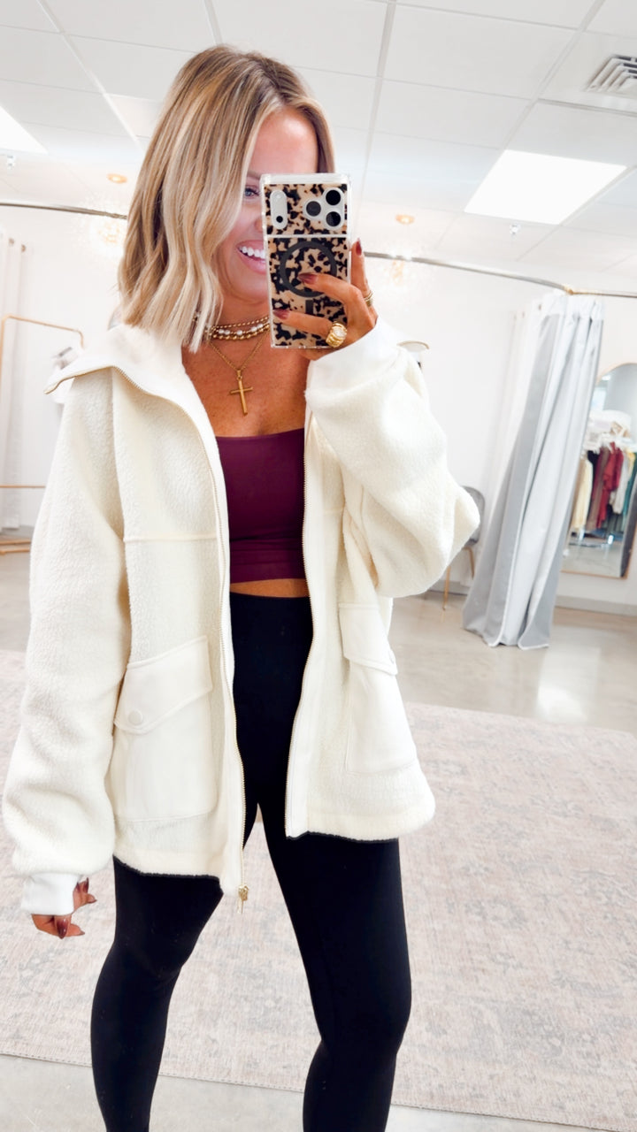 The Ellis Plush Sherpa Jacket