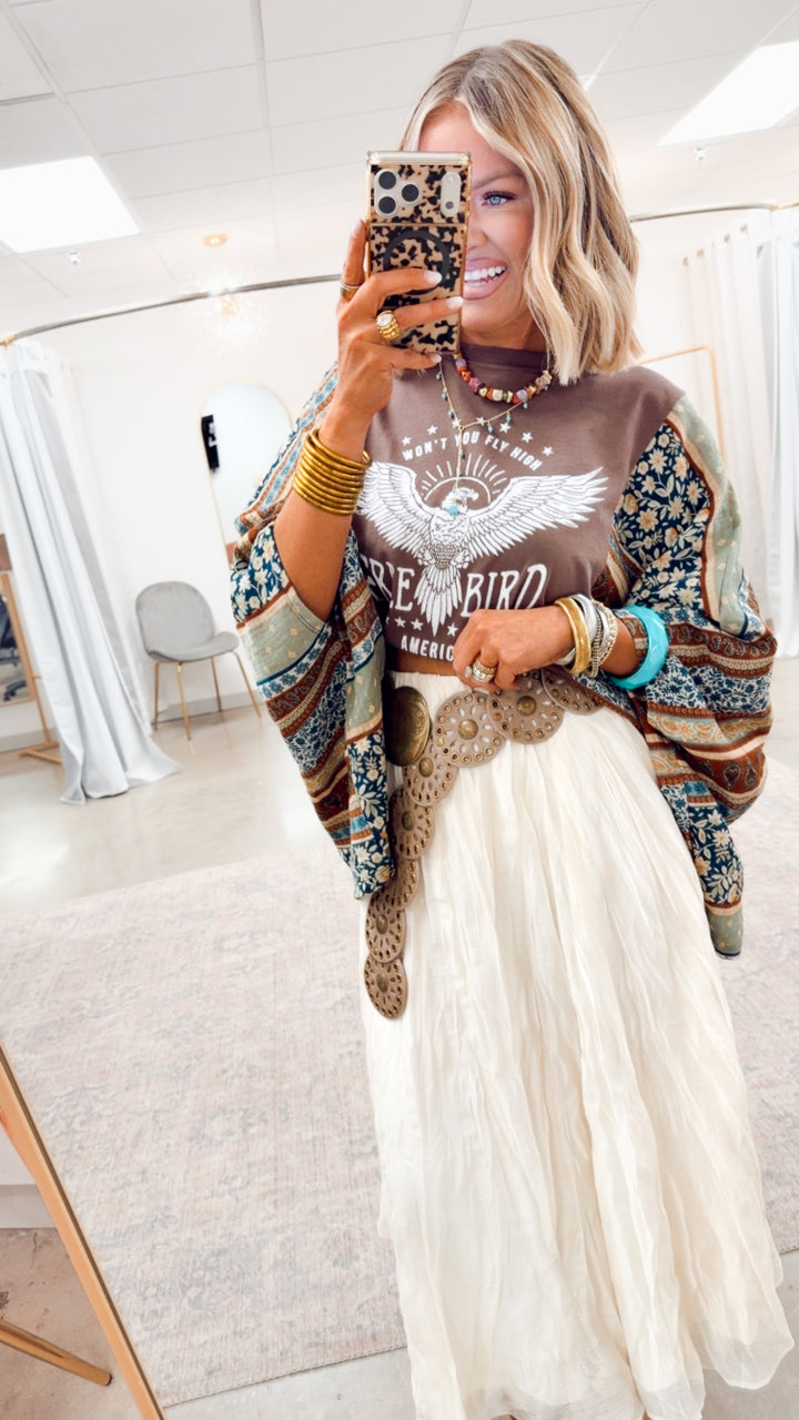 The Mandala Eyelet Disc Belt- Taupe