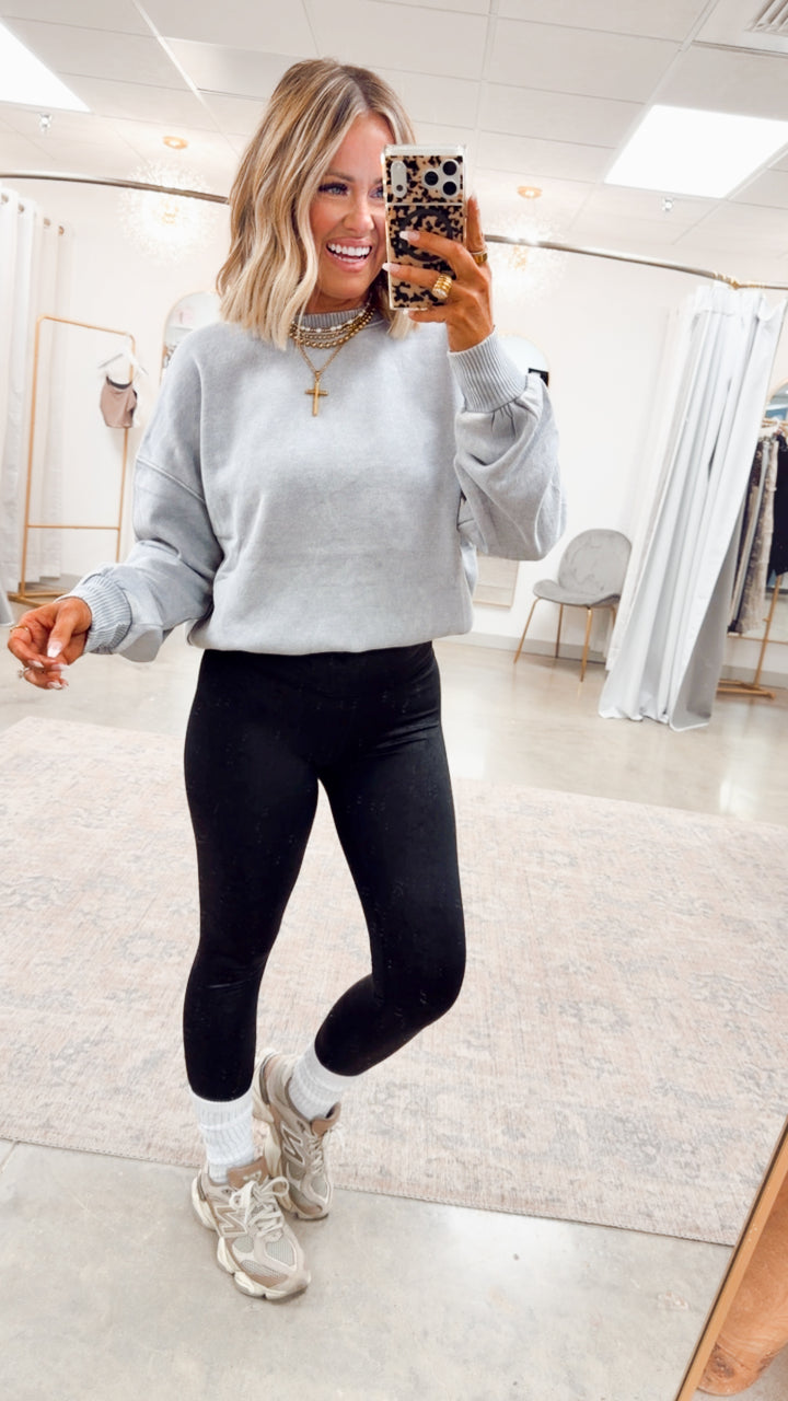 Sleet Acid Washed Pullover