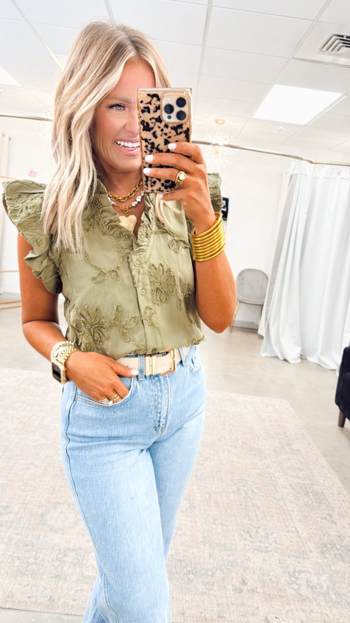 Laurel Olive Blouse