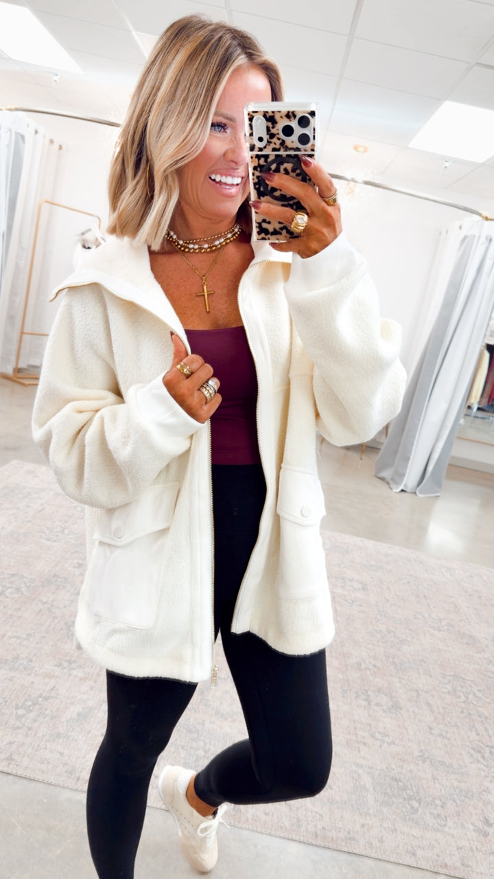 The Ellis Plush Sherpa Jacket