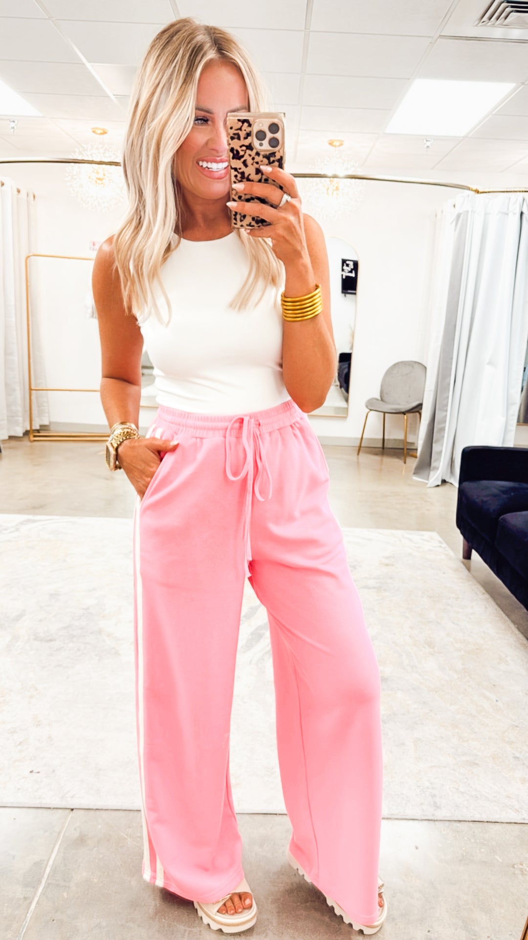 The Everyday Ease Pants- Pink