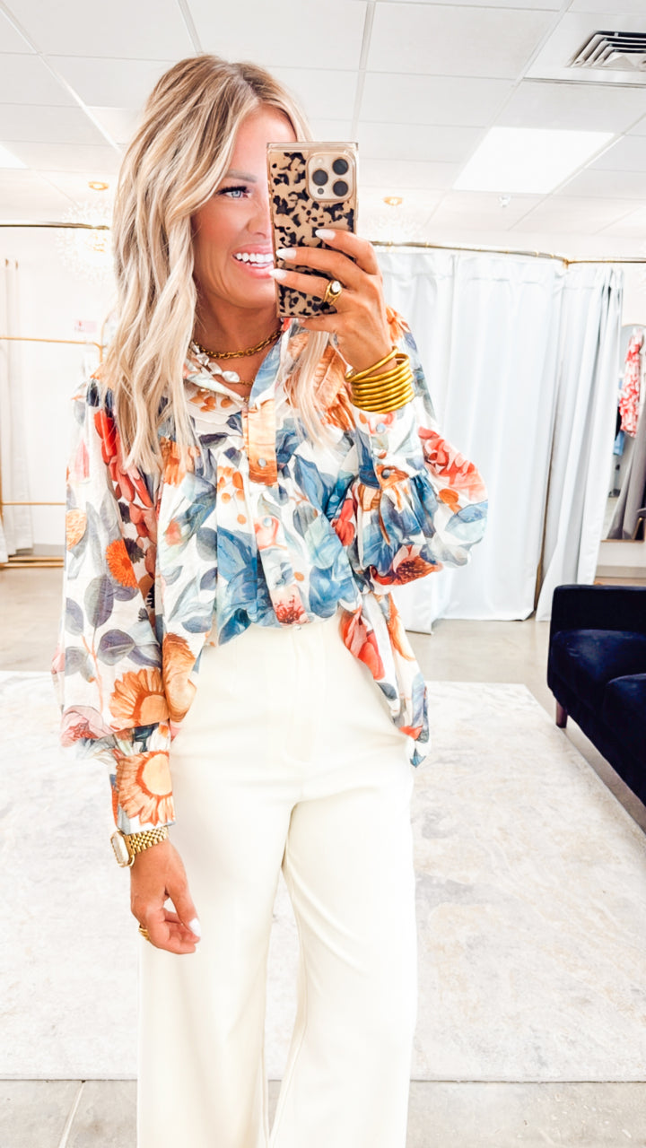 Flora Grace Top-Midnight Sapphire