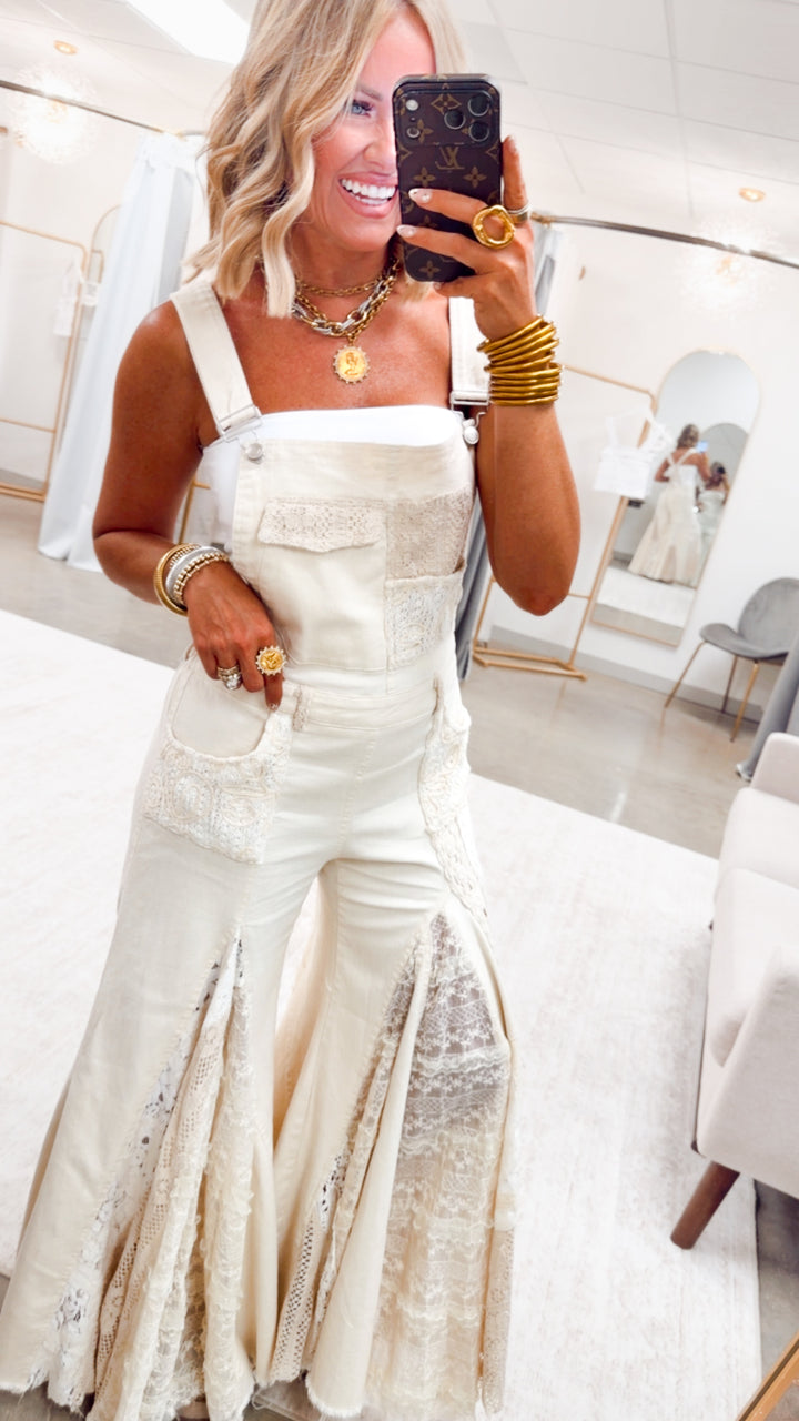 Lace & Ivy Wide Leg Overalls