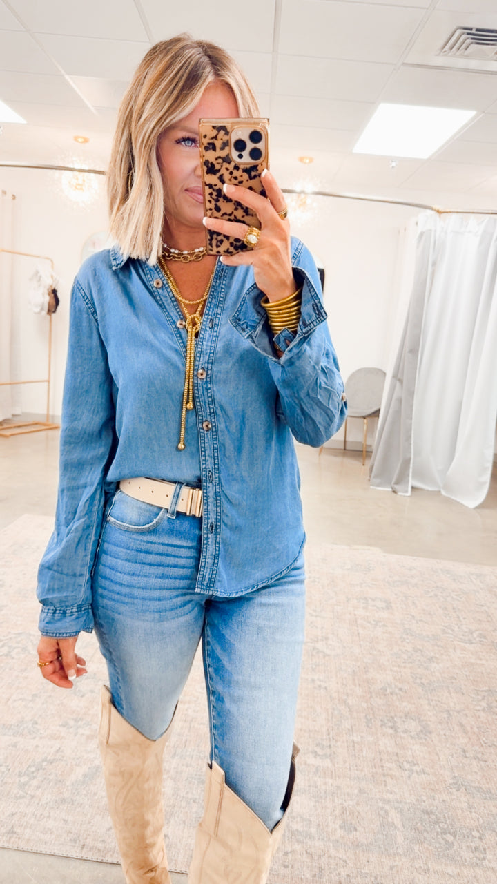 Chic Chambray Top