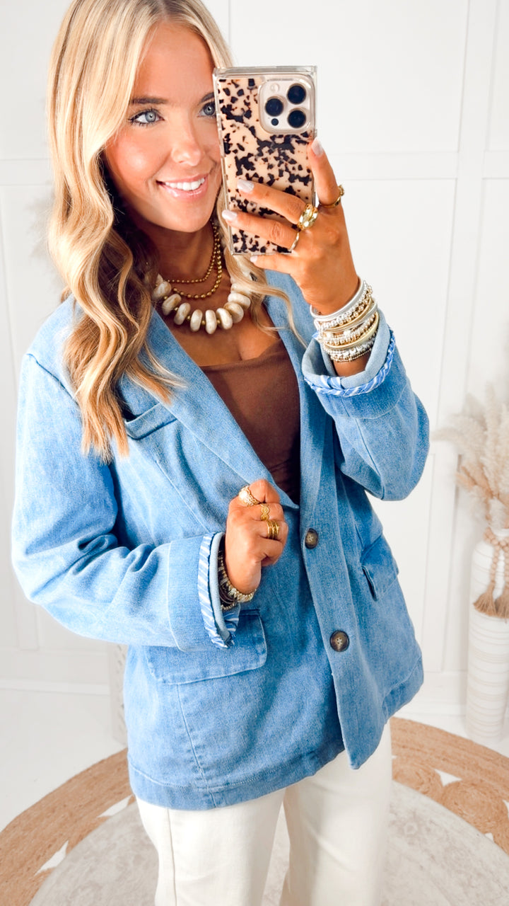 The Denim Obsession Blazer