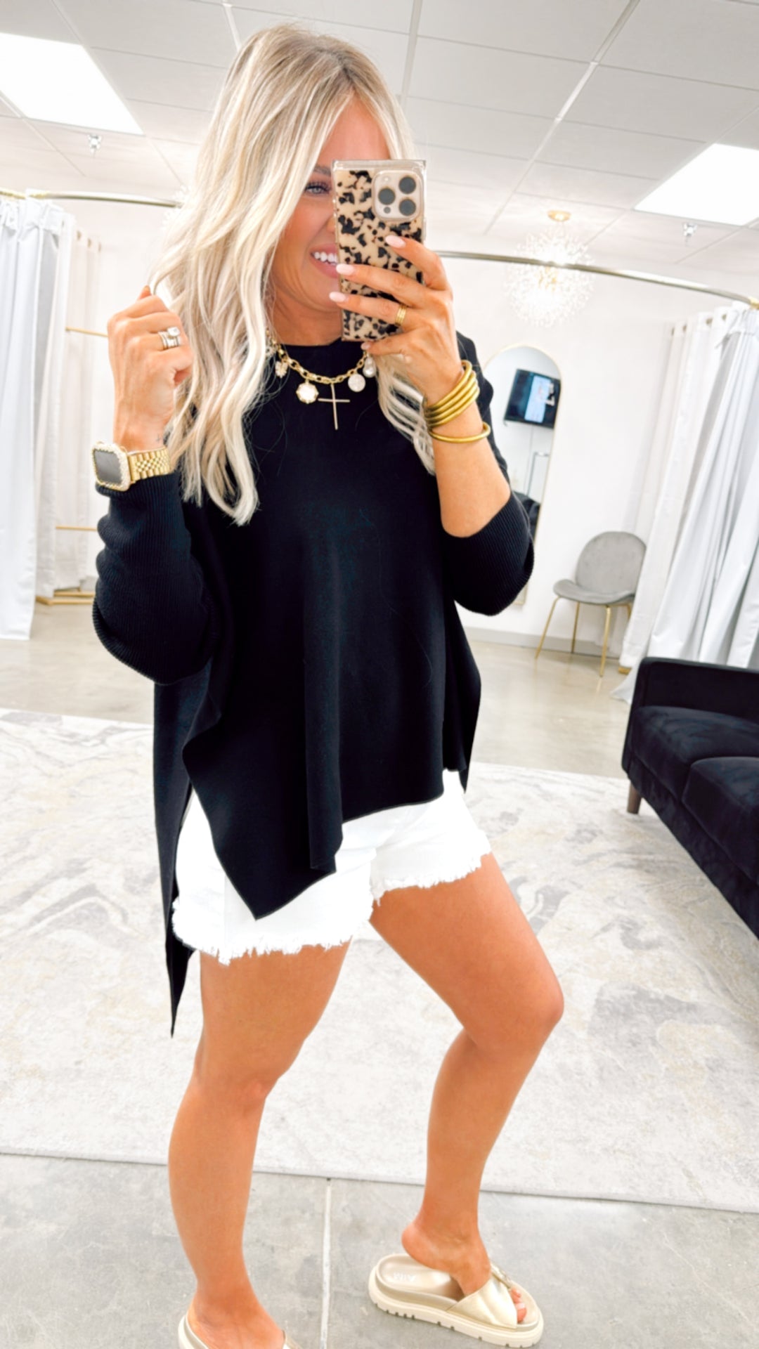 Effortless Side Slit Sweater