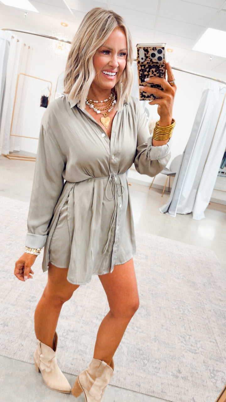 Soleil Darling Romper-Olive