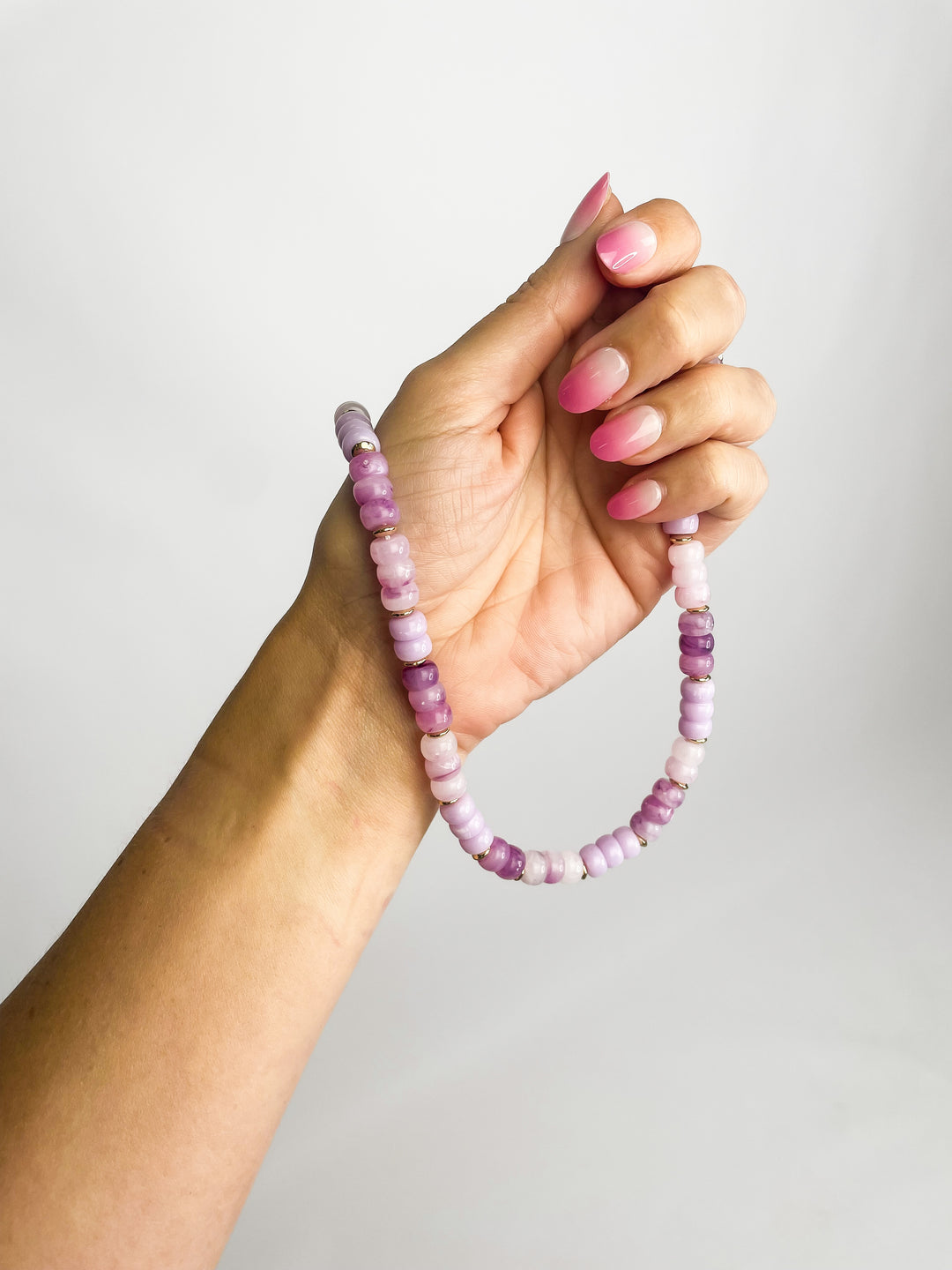 Aubrey Beaded Necklace-Lavender