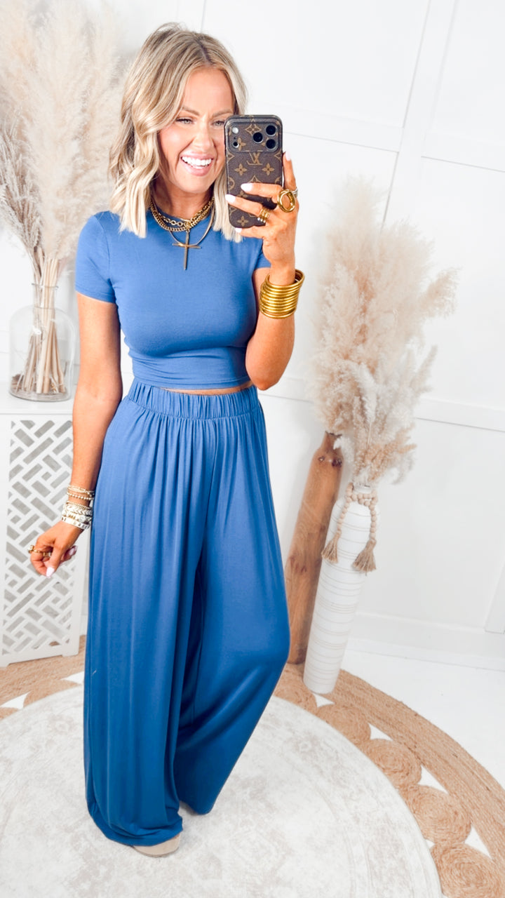 Soft Form Two Piece Set-Midnight Navy