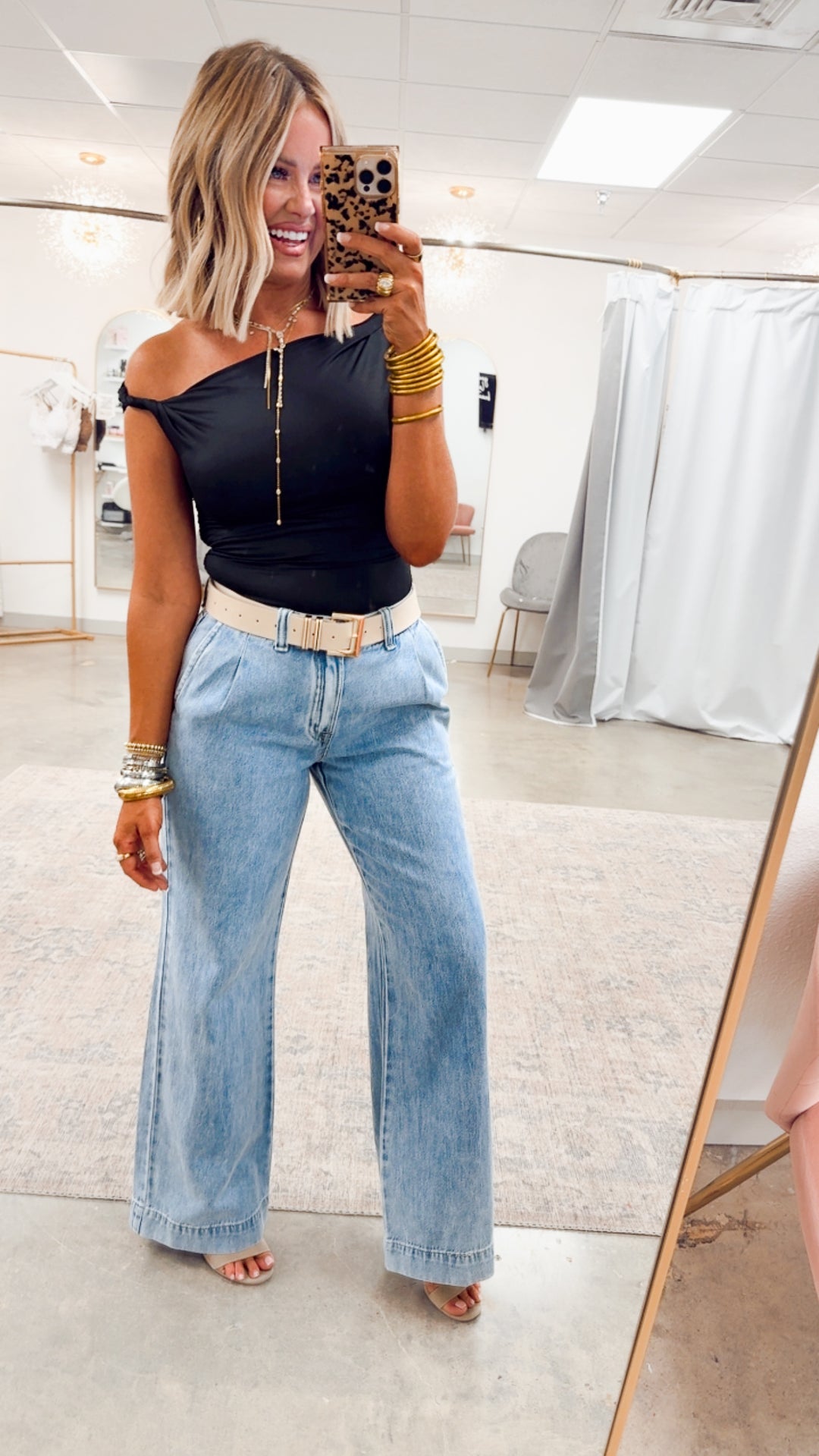 Claire Off Shoulder Top-Black