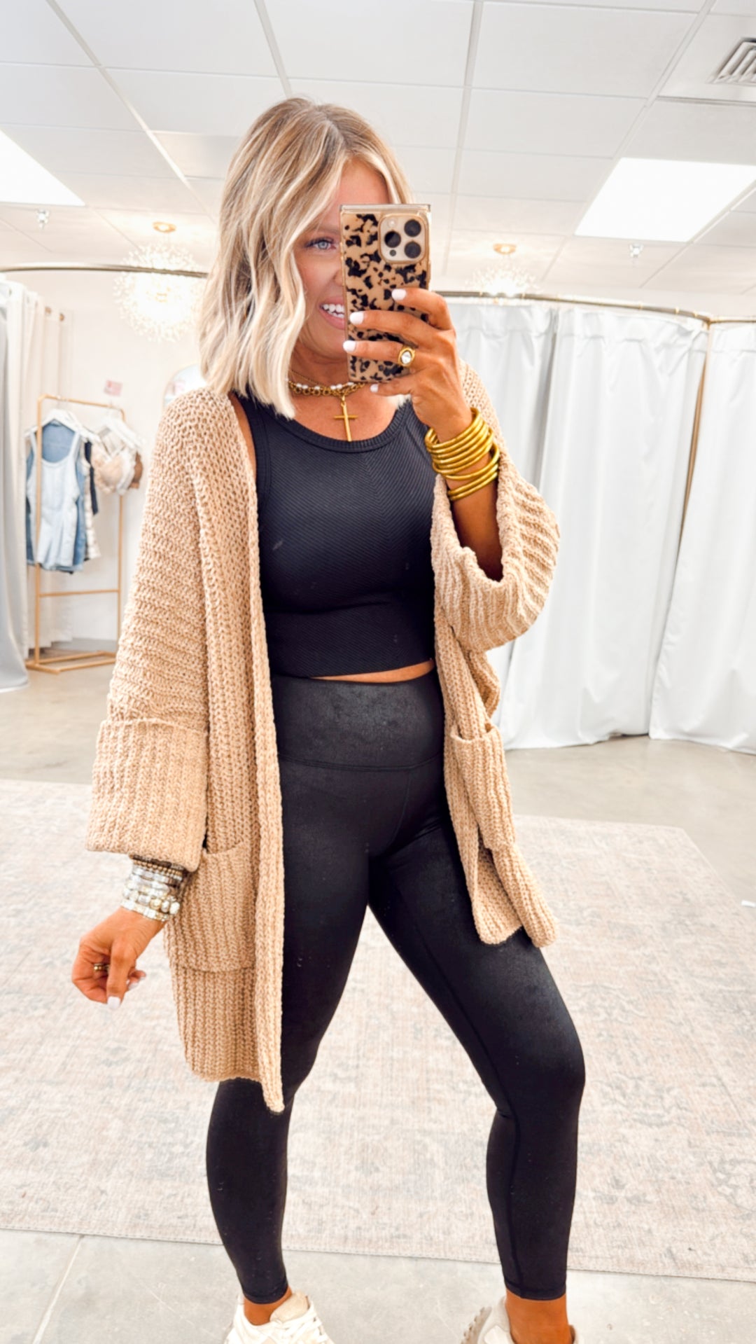 Cold Mornings Cardigan-Powder Cocoa