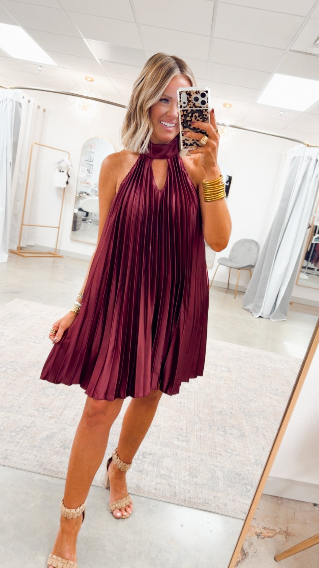 The Ever After Halter Dress-Wine