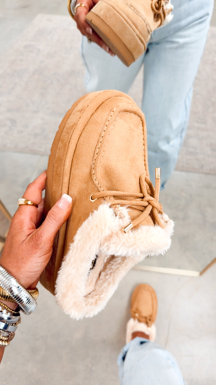 Tulsa Platform Mule-Camel Suede