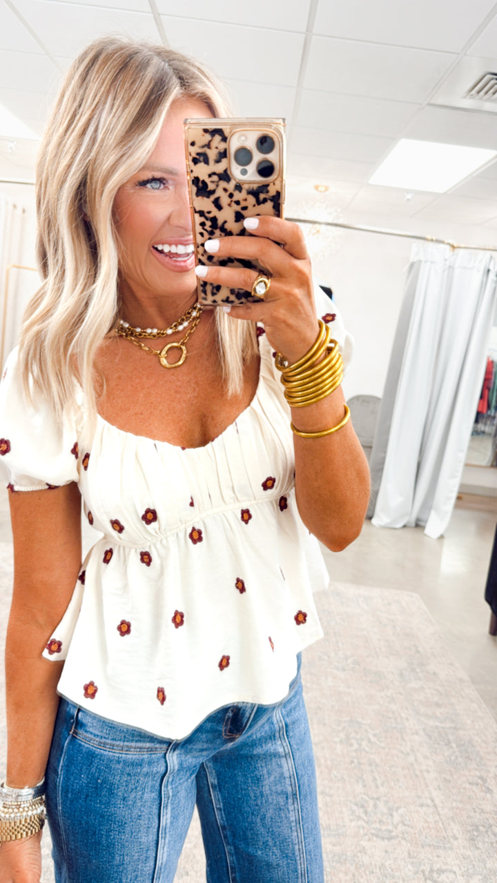 Daisy Pleated Blouse