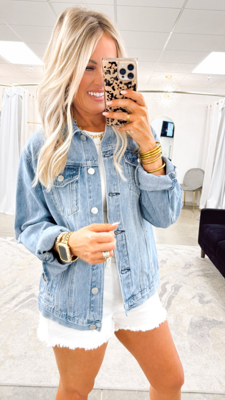 Cello Mid Length Classic Denim Jacket
