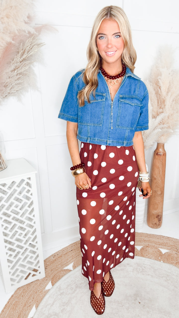 The Dainty Dot Midi Skirt