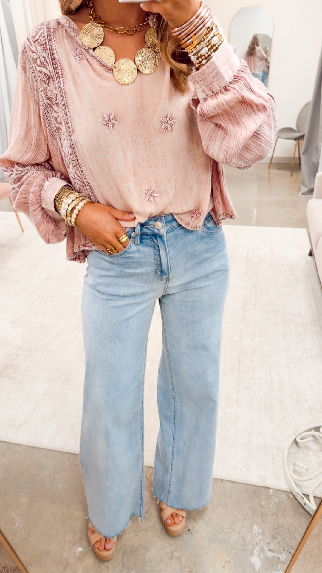 Florence Drift Top-Pink
