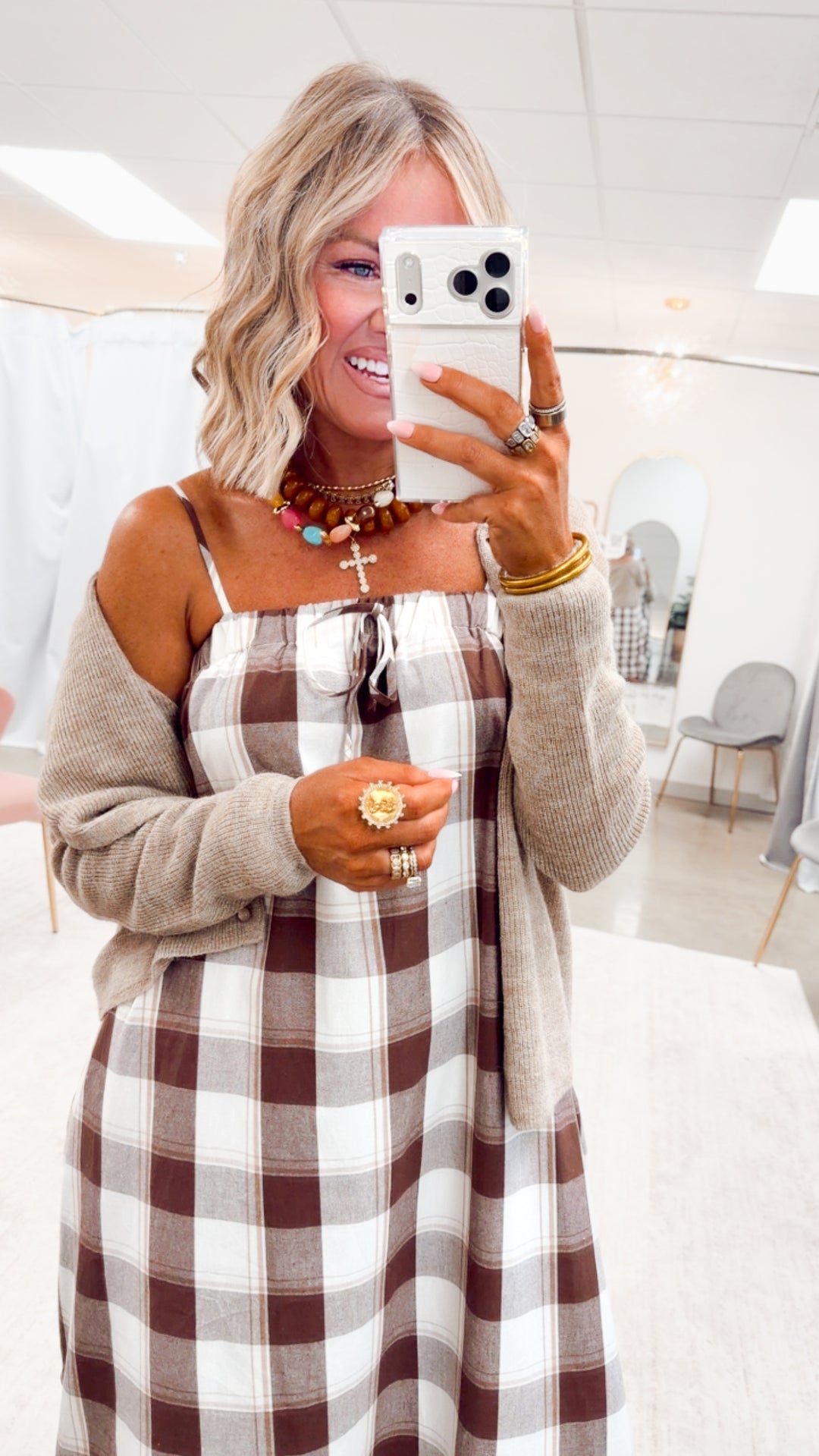 The Chic Prep Cardigan-Mocha