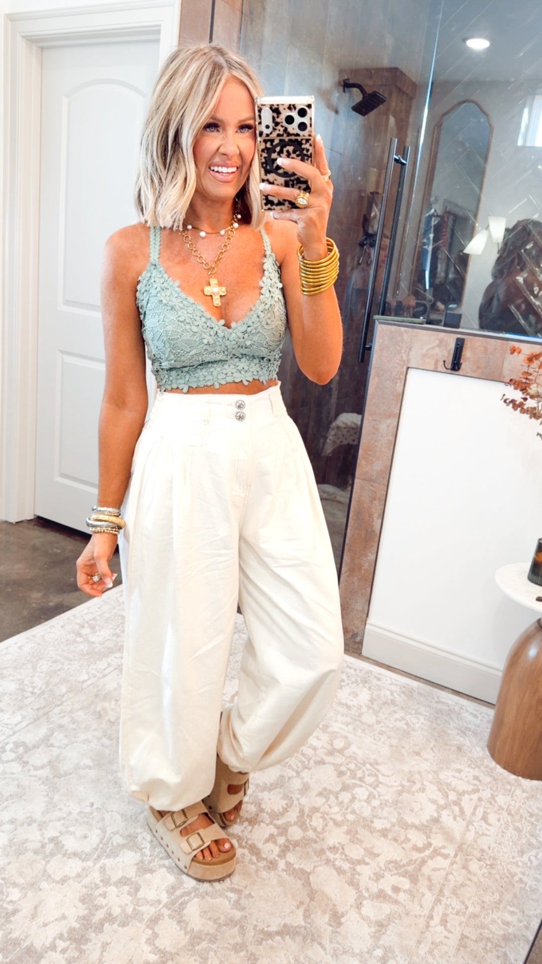 Wanderlace Bralette Top-Dusty Emerald