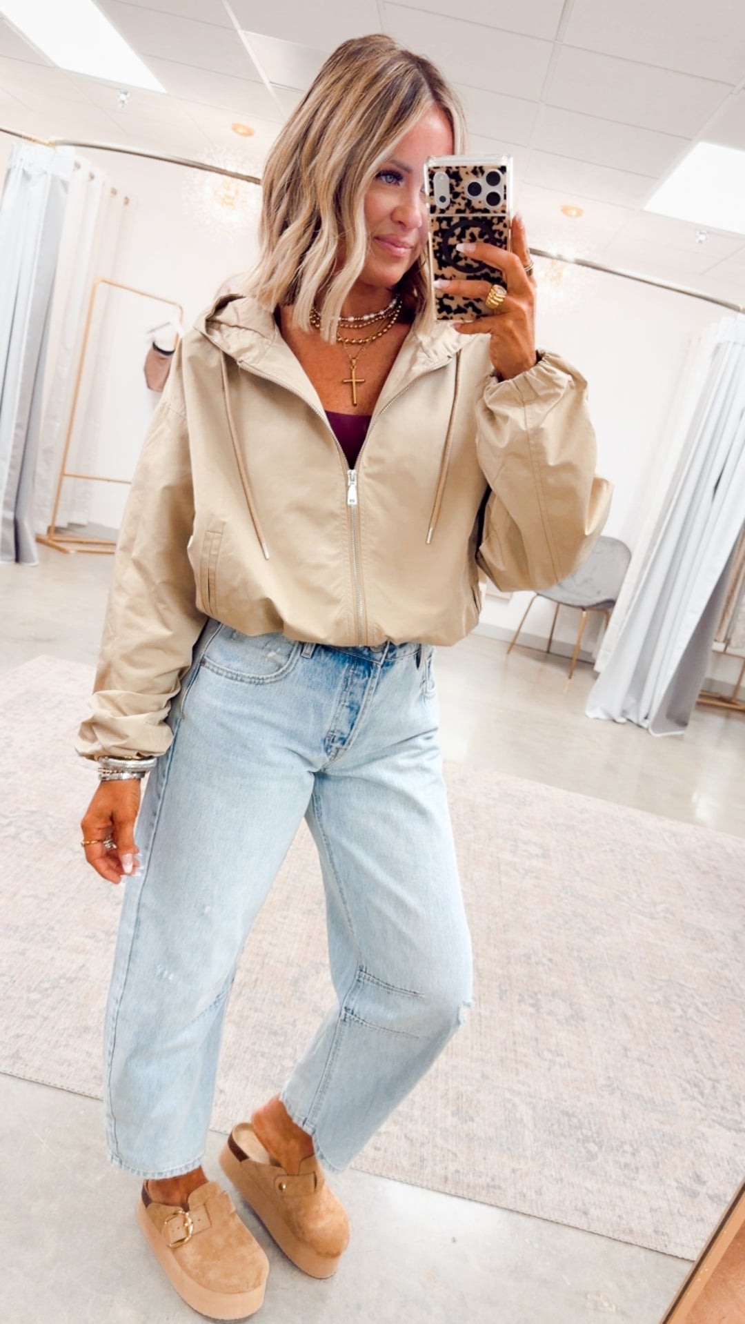 The Ace Hooded Jacket-Taupe